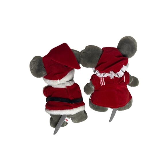 1986 Dakin Mr & Mrs Santa Mouse Plush Set w/ Original Tags Vintage Korea - Picture 2 of 16